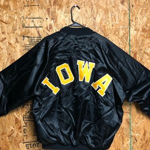 Iowa Hawkeyes “satin bomber jacket “